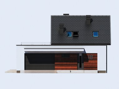 Projekt domu Gusto II 2G - elewacja frontowa