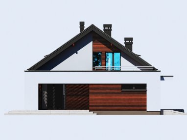 Projekt domu Gusto II 2G+ - elewacja boczna 2