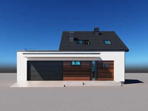 Projekt domu Gusto II 2G+ - elewacja frontowa