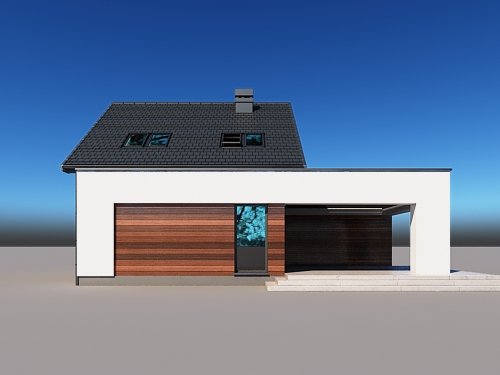 Projekt domu Gusto II 2G+ - elewacja tylna