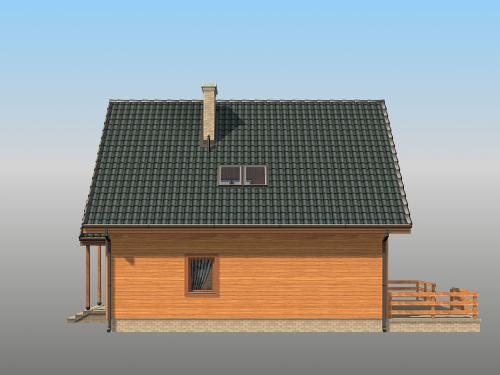 Projekt domu Kopciuszek (drewniany) - elewacja boczna 1