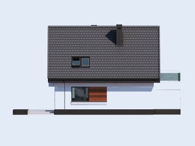 Projekt domu Lolek N 2G - elewacja tylna