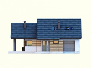 Projekt domu Maja II N+ - elewacja frontowa