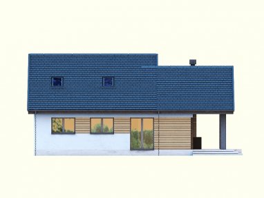 Projekt domu Maja II N+ - elewacja tylna
