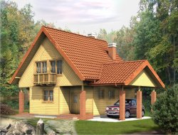 projekt domu Niziołek (drewniany)