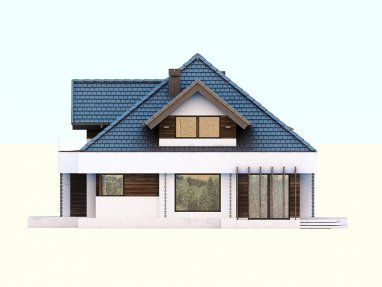 Projekt domu Opałek X - elewacja boczna 1