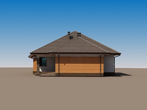 Projekt domu Sułtan N - elewacja boczna 1