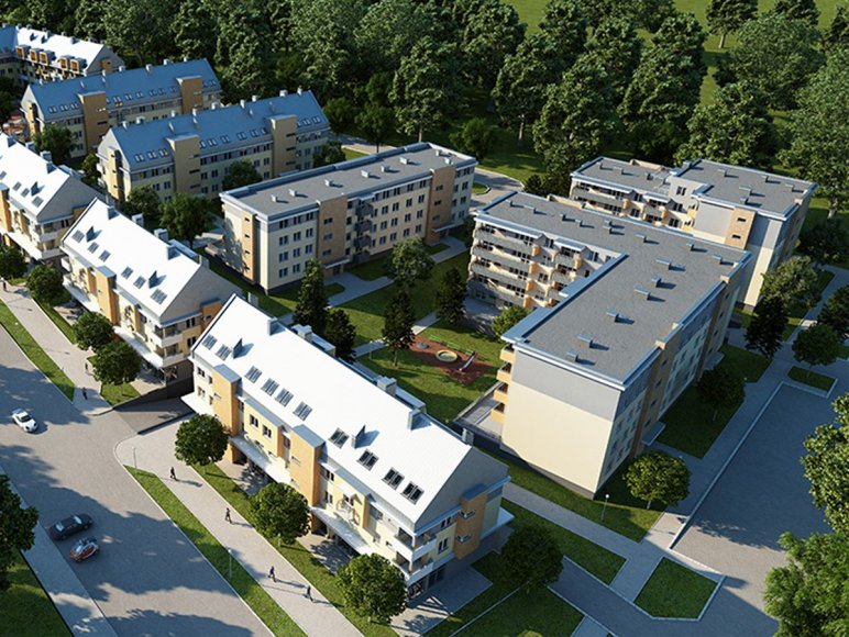 Projekt wielorodzinny DOLINA CISÓW budynek 3 etap III - widok osiedla 1