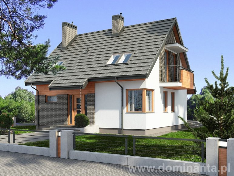 Typowy projekt domu Miki - wizualizacja 1
