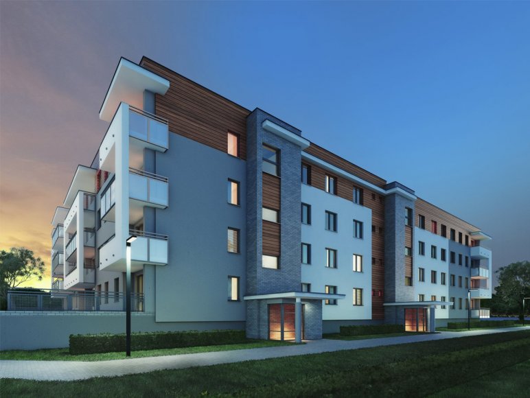 Projekt wielorodzinny NOWA WYGODA budynek K - wizualizacja 5/noc