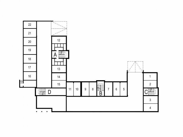 przekrój poziomy piwnic