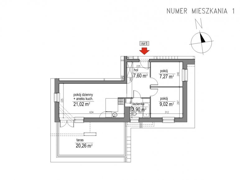 budynek B - przykładowe mieszkania