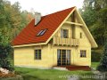 Projekt domu drewnianego Lolek - wizualizacja odbicie lustrzane 2